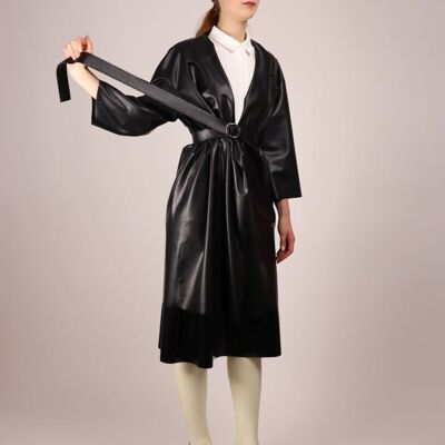 The Black Cocoon Trenchcoat - S/M - 3/4 length arms