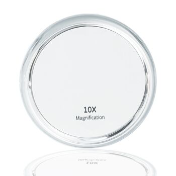 Miroir à ventouse, rond, acrylique avec grossissement 10x, Ø 10 cm 4