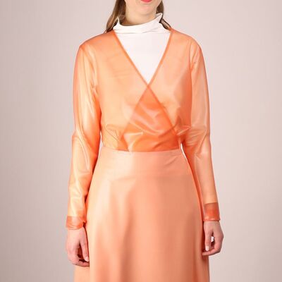 Wrap Dress - long sleeves - M - baby pink