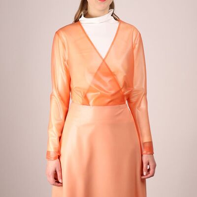 Wrap Dress - long sleeves - L - baby pink