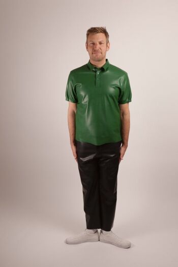 Pantalon à devant plat - style chino fuselé - XS - vert mousse olive 5