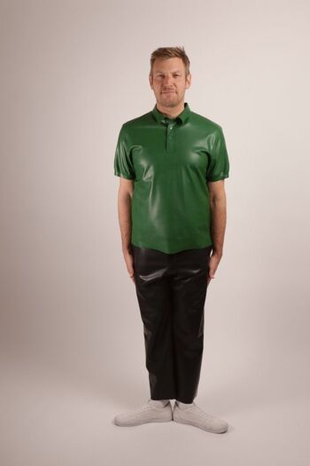 Pantalon à devant plat - style chino fuselé - XS - vert forêt 5