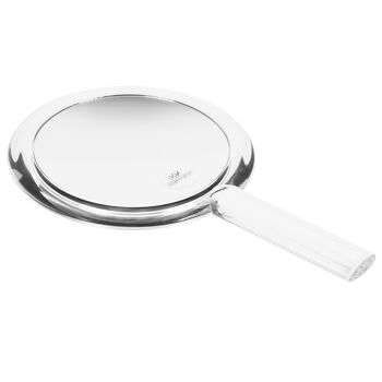 Miroir à main et sur pied avec grossissement 10x, plastique, Ø 16 cm, longueur : 26 cm 2