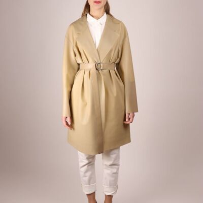 Cocoon Trenchcoat - long sleeve - Made to measure - transparent salmon