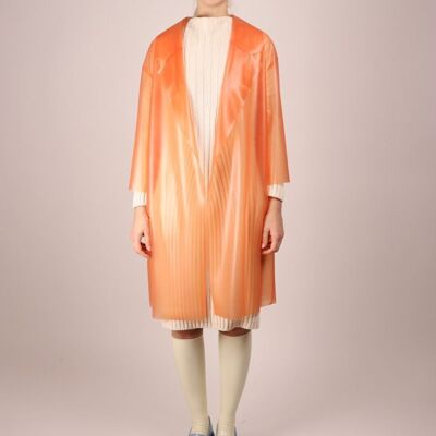 Cocoon Trenchcoat - 3/4 sleeve - L/XL - transparent blue