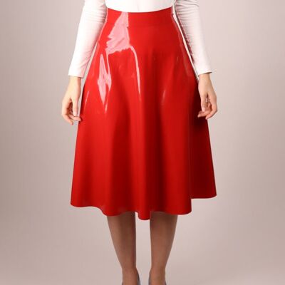 Falda Demi A-Line - XS - rojo sangre