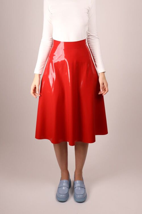 Demi A-Line Skirt - L - blood red