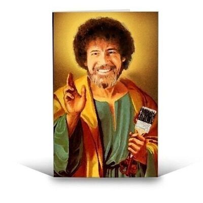 GREETINGS CARDS, PATRON SAINT OF CHILL - BOB ROSS BY WALLACE ELIZABETH