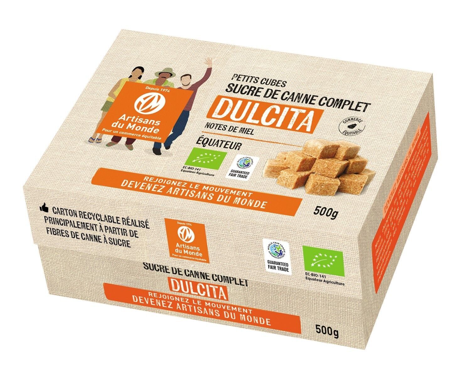 Organic dulcita sugar in pieces