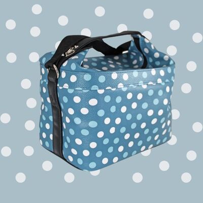 Lunch Bag Cubic Pois Blu