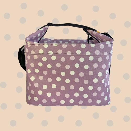 lunch Bag Cubic Polka Dot Pink