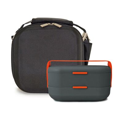 Set Lunch Bag Office & Smart Bento Stone 950ml