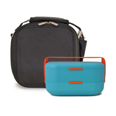 Set Lunch Bag Office & Smart Bento Bleu sarcelle 950ml