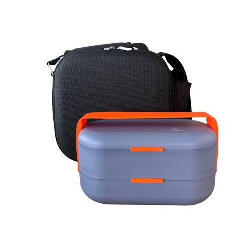 Set Lunch Bag Office & Smart Bento BlueGray 950ml