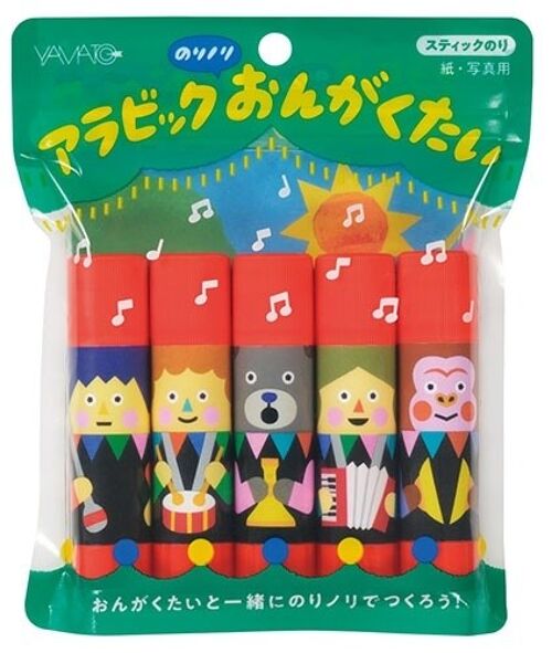 Yamato Glue Stick Quintet Set Designed by Tupera Tupera