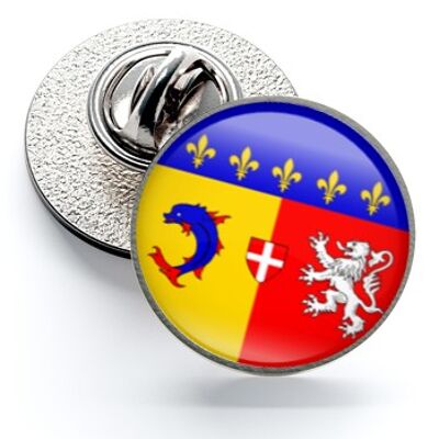 Pin de Solapa Magglass Banderas Regiones Francia Rhone-Alpes 16mm