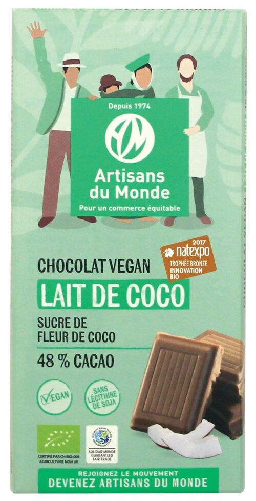 Choc bio Vegan Lait de coco 100g
