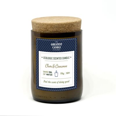 Ecological Candle in a Bottle Clove & Cinnamon 170g