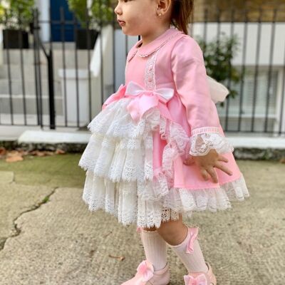 Vestido de puffball exclusivo para niñas Bella PINK -