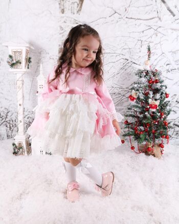 Robe puffball exclusive pour filles Bella PINK - 3
