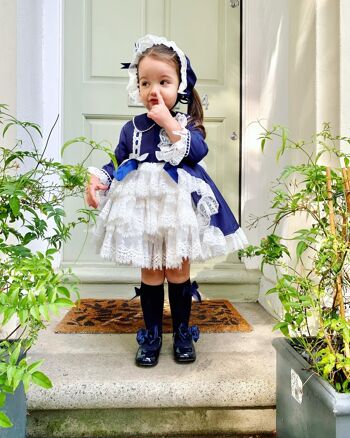 Bella NAVY Girls Exclusive Puffball Dress - 1