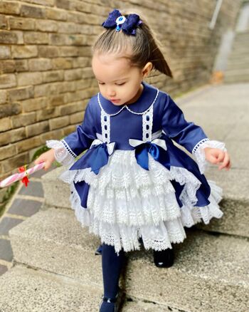 Bella NAVY Girls Exclusive Puffball Dress - 3