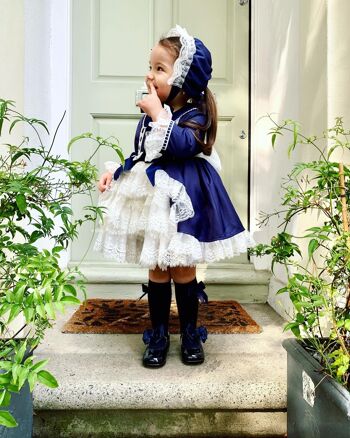 Bella NAVY Girls Exclusive Puffball Dress - 4