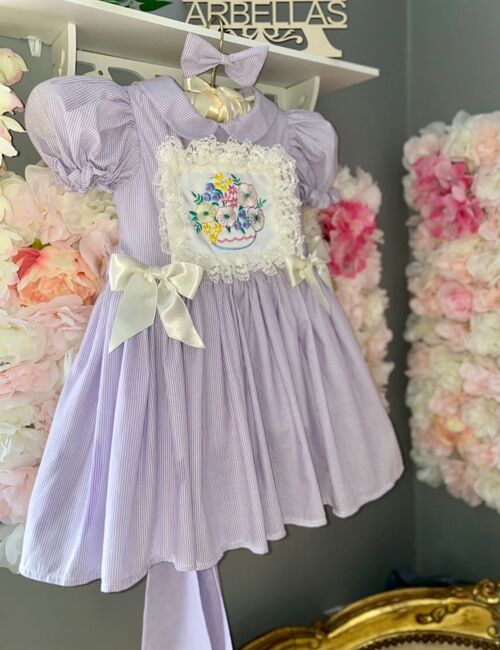 Exclusive Violet pinstripe Dolli Dress -