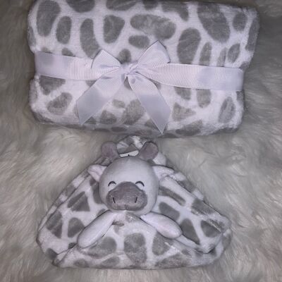 Couette et couverture girafe