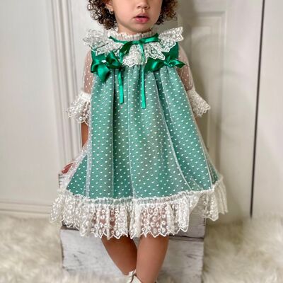 Emerald Girls Lace dress -