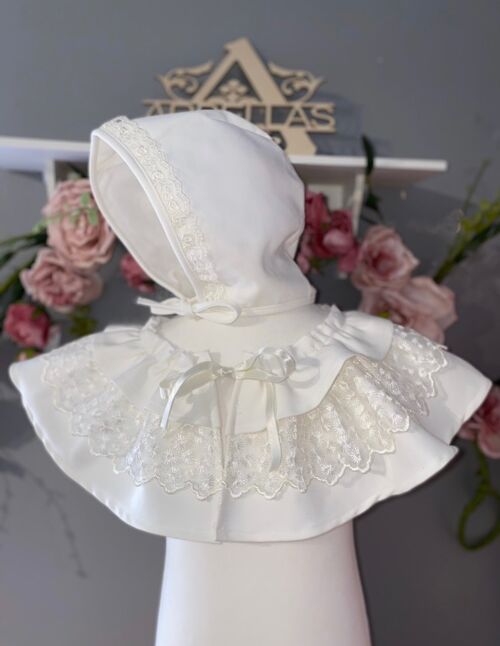 Girls Ivory Bonnet -