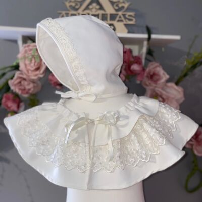 Girls Ivory Bonnet -