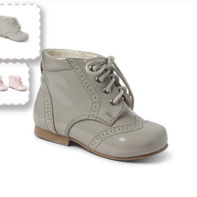 Grey Girls Lace Boots -