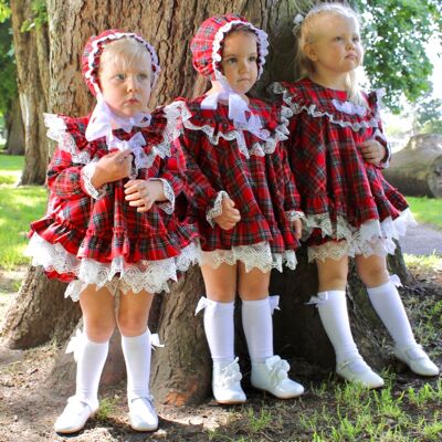 Lexie Girls RuffleBum Tartan Set -