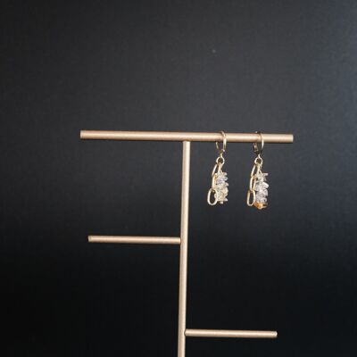 Jewel - Earrings, France, Natural stones - "Citrine"