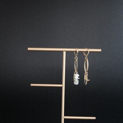 Jewel - Earrings, France, Natural stones - "Mismatched"