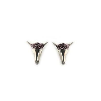 Buffalo earrings in Silver