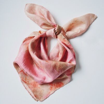 "Pink river" silk scarf
