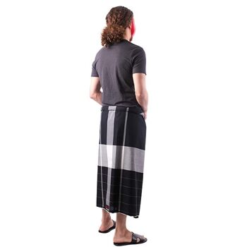 Sarong à bandes noir et gris - Cassican 4