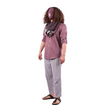 Sarong à bandes gris et violet - Heron 3