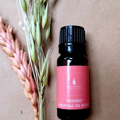 " Artemis " Essential Oil Blend with gift tote and dried flower posy