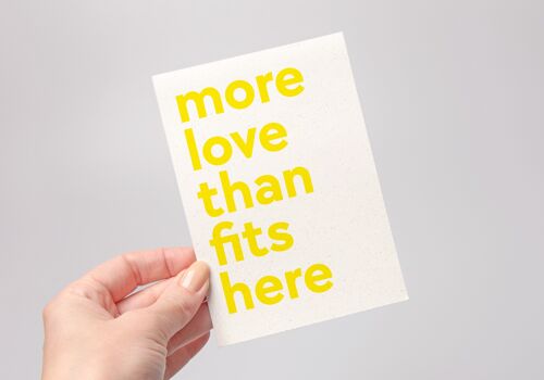 more love than fits here postcard
