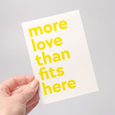 more love than fits here postcard