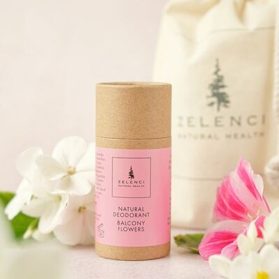 Natural Deodorant  "Balcony Flowers"  and medium Zelenci Natural Cotton tote bag