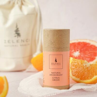 Natural Deodorant  "Citrus Grove" with Zelenci medium Natural Cotton Tote bag