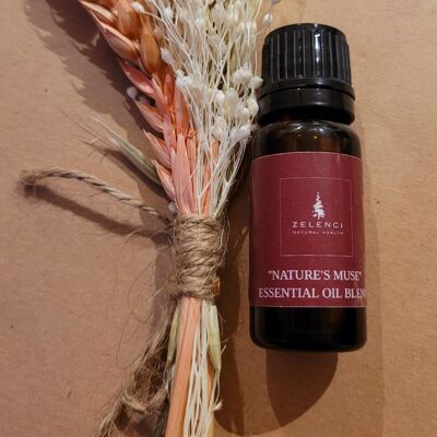 " Nature's Muse" Essential Oil Blend  with gift tote and dried flower posy