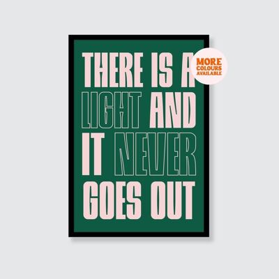 The Smiths | There Is A Light And It Never Goes Out | Art Print | A1 | A2| A3 | A4 | A5 | Bedroom Prints | Gift | Music | Mother's Day - Blue , A3