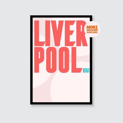 Liverpool Print | 0151 | Location | Typography | Custom | Living Room Print | Wall Art | Poster | A1 | A2 | A3 | A4 | A5 | Mother's Day - Green , A5