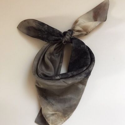 Silk scarf "Black sand"