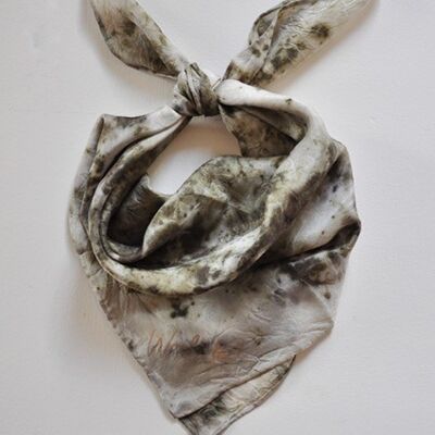 Silk scarf "The tender grass"